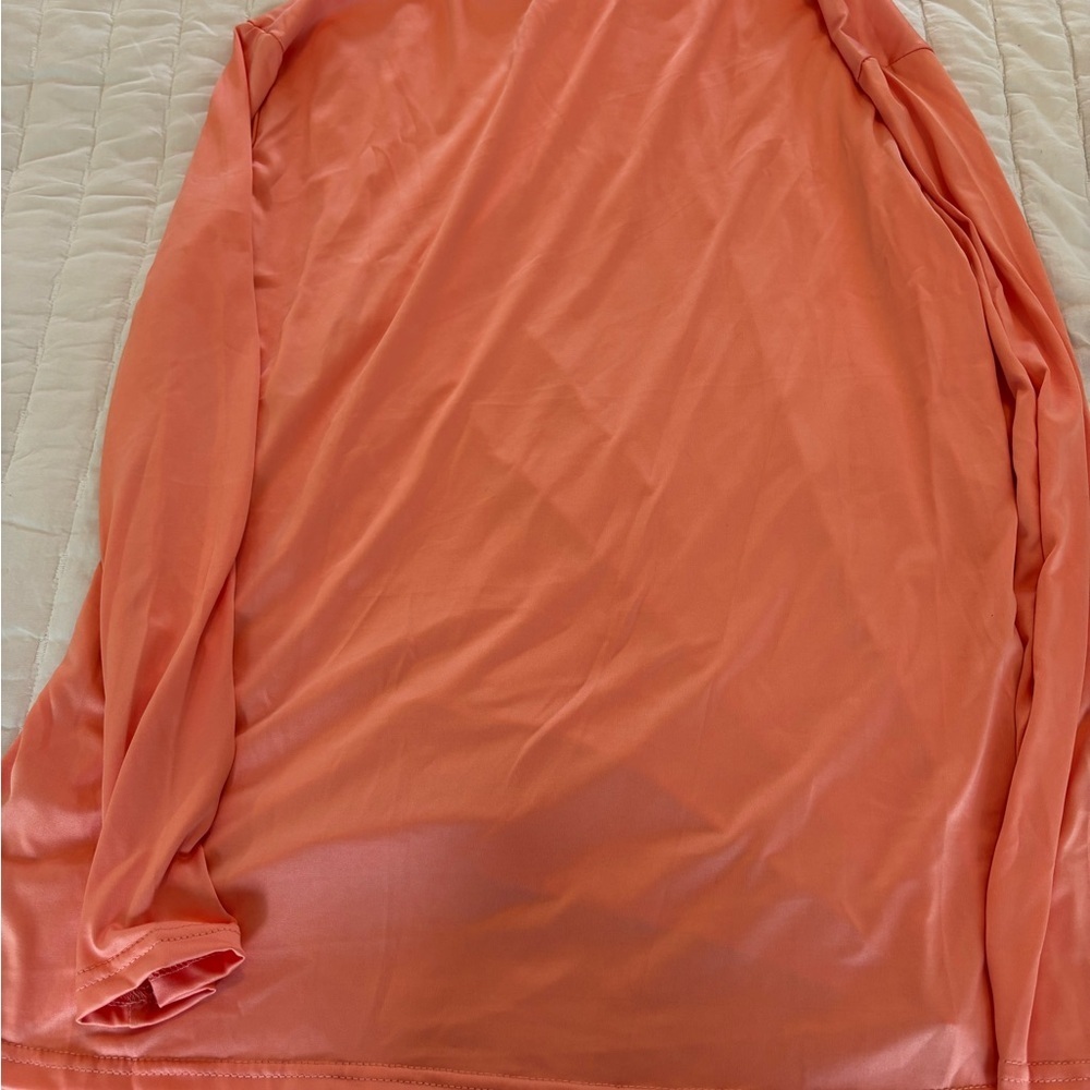 Women's 2XL bright Orange Long Sleeve Top- very soft and breathable - Picture 7 of 8